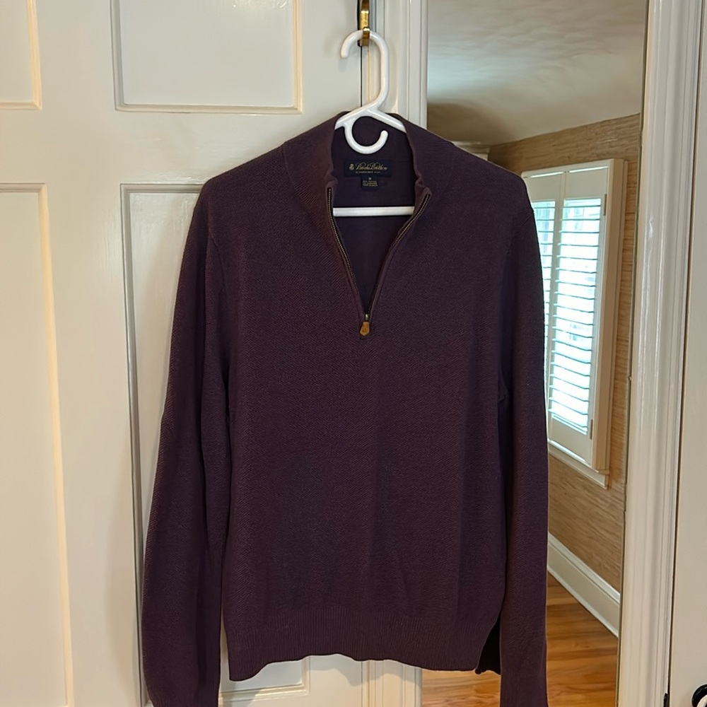 Brooks Brothers men’s M 1//4 zip lightweight sweater